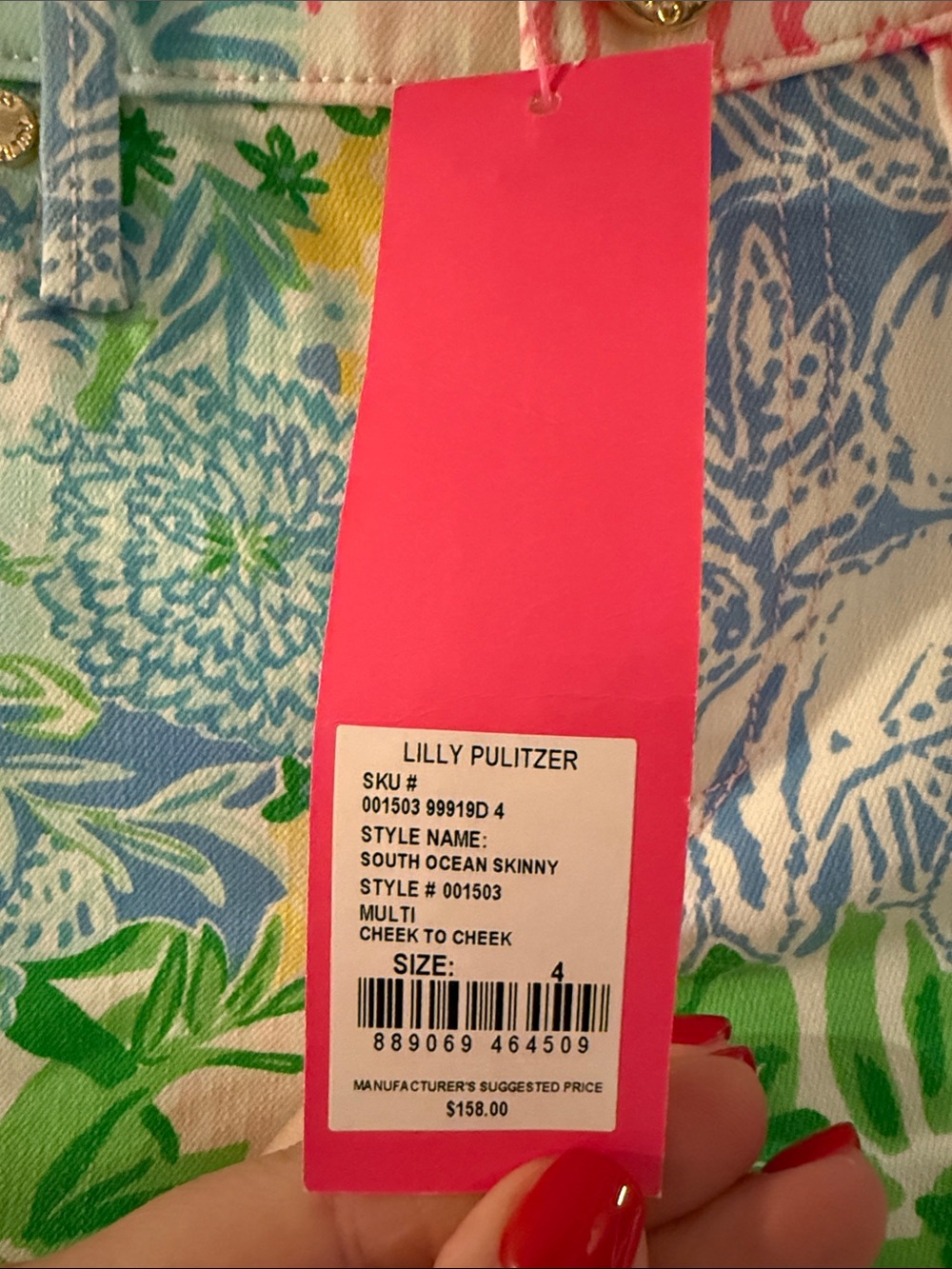 Lilly Pulitzer South Ocean Skinny jean in Multi Cheek to Cheek print - Picture 2 of 11